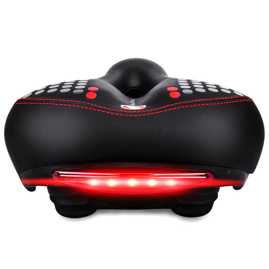 Upholstered mountain bike saddle