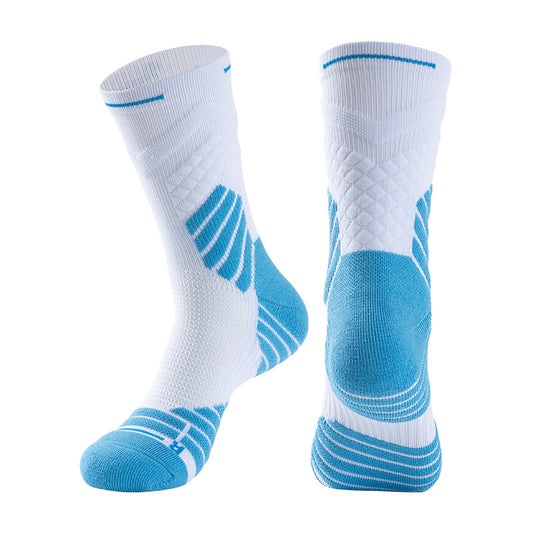Men's Mid-tube Sports Combat Non-slip Breathable Thickening Protection Towel Socks